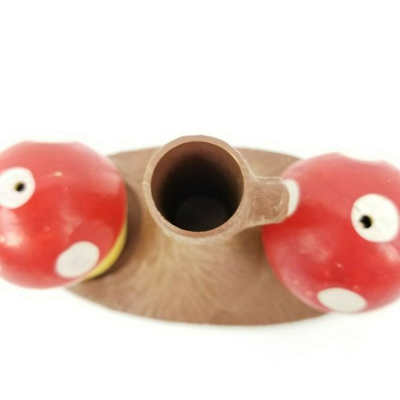 Vintage Polka Dot Mushrooms Salt & Pepper Shakers - Picture 5 of 8